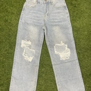 Light Wash Wide Leg Jean