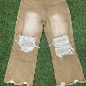 Brown Distressed Jeans